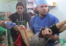 После налета на больницу в Алеппо. Кадр Al Jazeera