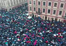 "Черный протест" в Варшаве. Фото с ФБ-страницы Марты Корчак