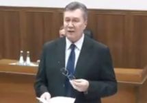 Допрос Виктора Януковича. Кадр трансляции