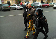 Задержания на Триумфальной. Фото Д.Борко/Грани.Ру