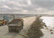 Дамба в Керченском проливе. Съемки РТР