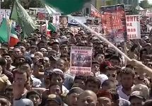Митинг в Грозном в поддержку рохинджа. Кадр трансляции