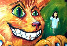 Чеширский Кот и Алиса с сайта www.billburg.com/artists/elee/10.cfm