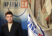 Анатолий Чубайс в штабе СПС. Фото Дмитрия Борко