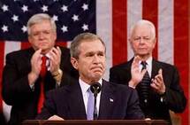 Президент Буш перед началом выступления в Конгрессе 19 сентября. Фото Reuters