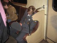Спящий милиционер в метро. Фото Граней.Ру