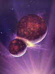 Земное ядро было сформировано в два этапа, что позволяет объяснить противоречия с датировкой составляющих его пород. Изображение NASA с сайта www.abc.net.au