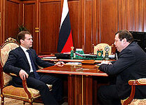 Встреча Дмитрия Медведева с Михаилом Фридманом. Фото пресс-службы Кремля.
