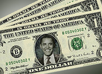 Доллары США с изображением Барака Обамы. Фото InObamaWeTrust.Com