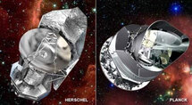 "Гершель" и "Планк". Изображение ESA с сайта http://infuture.ru/