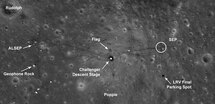 Район посадки Apollo 17. Фото NASA/GSFC/Arizona State University с сайта http://lroc.sese.asu.edu/