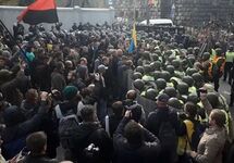 Столкновения в Киеве. Кадр трансляции