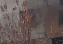 Пожар в квартире подозреваемых в терроризме. Кадр видео с youtube-канала Georgian Broadcaster