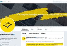 Скриншот страницы "Открытой России" в Твиттере