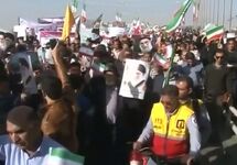 Проправительственная демонстрация в Иране. Кадр местного телевидения