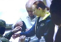 Елена Одновол после доставки в суд. Фото: krymr.com