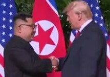 Ким Чен Ын и Дональд Трамп. Кадр CNN
