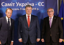 Дональд Туск, Петр Порошенко и Жан-Клод Юнкер. Фото: president.gov.ua