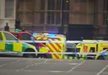 Лондон: оцепление у здания парламента после теракта. Кадр видео Reuters