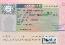 Шенгенская виза, выданная Испанией