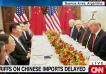 Переговоры лидеров США и Китая. Кадр CNN