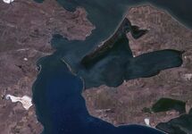 Керченский пролив. Спутниковый снимок