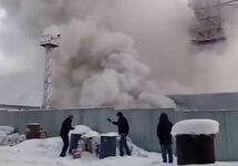 Пожар на шахте в Соликамске. Кадр видео