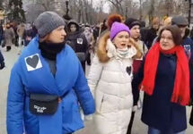 Марш материнского гнева в Москве. Кадр видео "Граней"