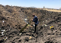 На месте авиакатастрофы в Эфиопии. Фото с ФБ-страницы  Ethiopian Airlines