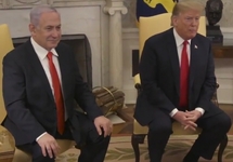 Биньямин Нетаньяху и Дональд Трамп, 25.03.2019. Кадр видео из твиттера @WhiteHouse