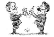 Гитлер и Сталин. Автор: Роберто Боброу (@bob_row)