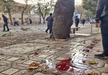 Кровь на месте подавления протестов в Мариване (Иранский Курдистан), Фото hengaw.net
