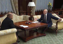 Встреча Александра Лукашенко и Михаила Мишустина. Кадр видео