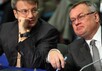 Главы "Сбербанка" и ВТБ Герман Греф и Андрей Костин. Фото: finobzor.ru