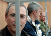 Михаил Ходорковский и Платон Лебедев в зале суда. Фото РИА ''Новости''