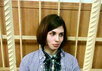 Надежда Толоконникова в зале суда. Фото из твиттера группы "Война"