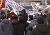 Акция протеста выселяемых из общежитий. Кадр Грани-ТВ