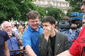 Митинг в День России 12 июня 2005 года. Сергей Митрохин и Илья Яшин.  Фото Граней.Ру