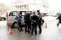 Перед началом конференции в "Англетере": милиция проверяет участников. Фото А.Карпюк / Грани.Ру