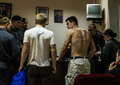Денис Луцкевич в ОВД после задержания на Болотной. Фото Дениса Бочкарева