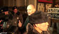 Сергей Удальцов выходит из ОВД Басманное после задержания на пикетах в поддержку политзаключенных.Кадр Грани-ТВ