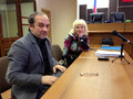 Александр Подрабинек и Оксана Дарова в Пермском краевом суде. Фото Петра Верзилова