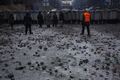 Утро на баррикадах у стадиона "Динамо". Киев, 21 января. Фото Юрия Тимофеева