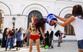 Акция Femen "Blood Bucket Challenge" в Киево-Печерской лавре. Фото: femen.org
