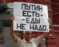 Владимир Ионов с плакатом. Фото Марка Гальперина