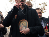 У Мосгорсуда в день кассации. Дмитрий Цорионов (Энтео). Фото Людмилы Барковой