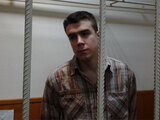 Денис Луцкевич в зале суда. Фото Дмитрия Борко