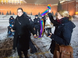 Шведские ЛГБТ-активистки на Красной площади 7 февраля. Фото: Ю.Тимофеев/Грани.Ру