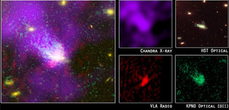 Галактика C153. Фото NASA/CXC/SAO/UMass/D. Wang et al.