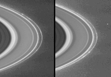 Кольца Сатурна. Изображения, полученные угловой камерой "Кассини" 23 февраля 2004 года с расстояния 62,9 миллионов километров. С сайта saturn.jpl.nasa.gov